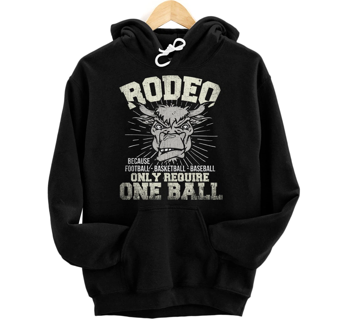 Funny Bull Riding Texas Ranch Rider Cowboy Rodeo Pullover Hoodie