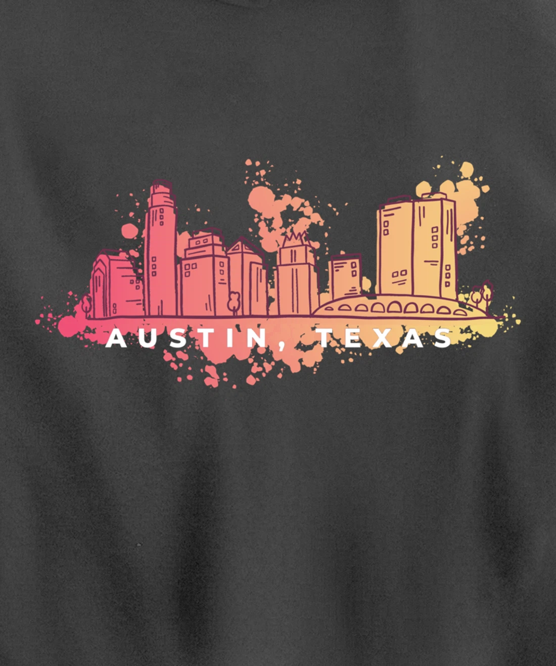 Austin Skyline Texas Pride Souvenir Gift Pullover Hoodie