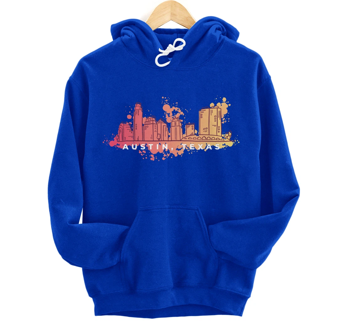 Austin Skyline Texas Pride Souvenir Gift Pullover Hoodie