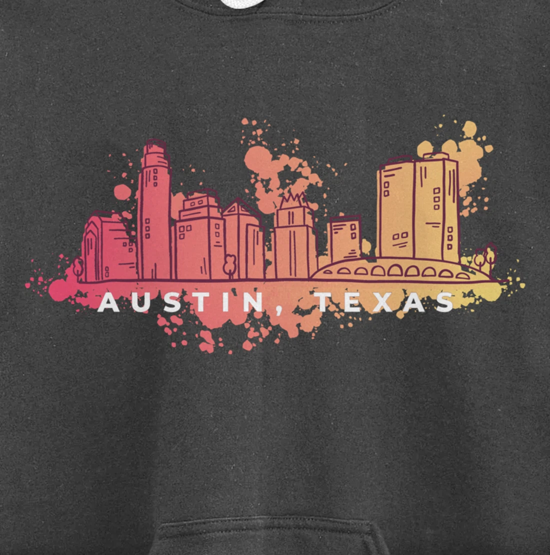 Austin Skyline Texas Pride Souvenir Gift Pullover Hoodie