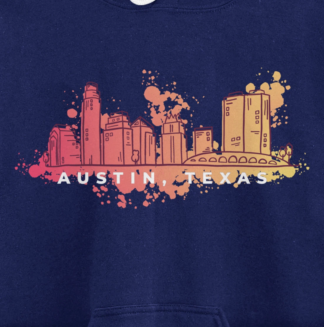 Austin Skyline Texas Pride Souvenir Gift Pullover Hoodie