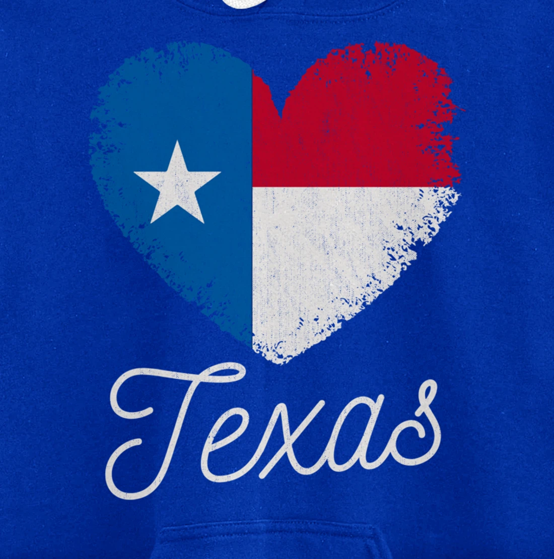 Love Heart Texan Flag Texas Pullover Hoodie