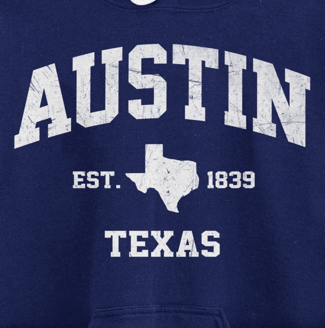 Austin Texas TX USA vintage state Athletic style gift Pullover Hoodie