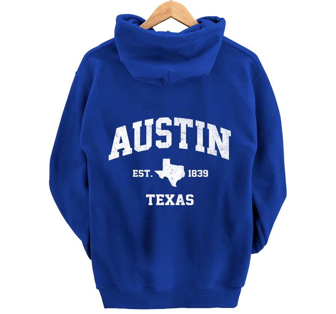 Austin Texas TX USA vintage state Athletic style gift Pullover Hoodie