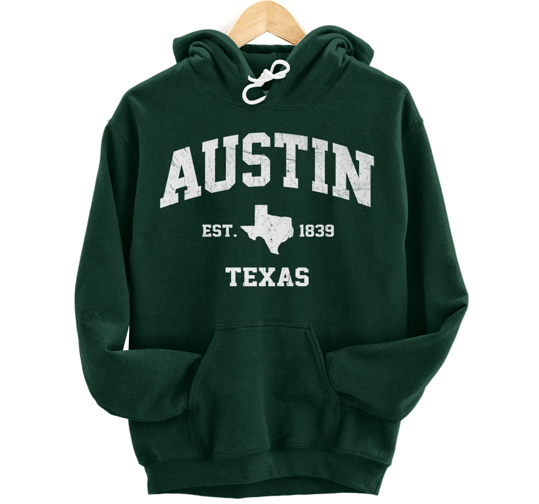 Austin Texas TX USA vintage state Athletic style gift Pullover Hoodie