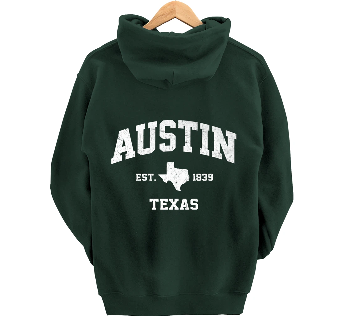 Austin Texas TX USA vintage state Athletic style gift Pullover Hoodie
