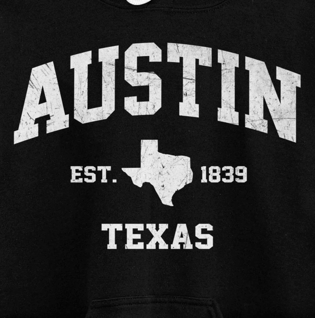 Austin Texas TX USA vintage state Athletic style gift Pullover Hoodie