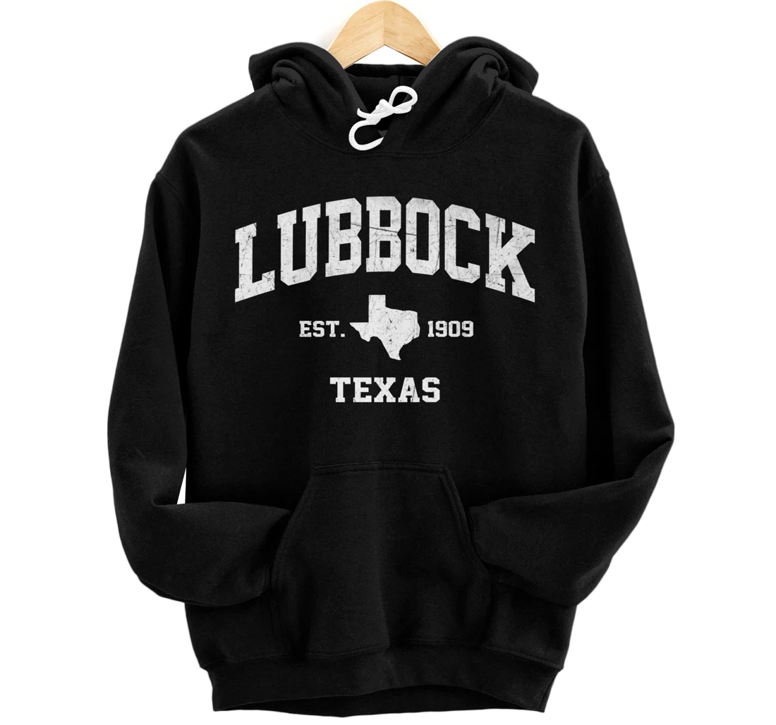 Lubbock Texas TX USA vintage state Athletic style gift Pullover Hoodie