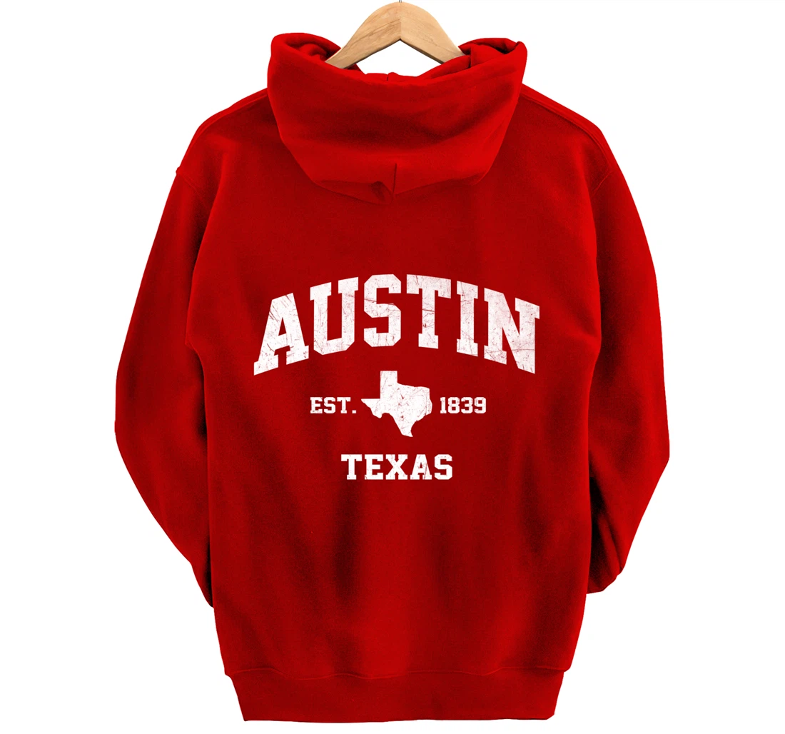 Austin Texas TX USA vintage state Athletic style gift Pullover Hoodie