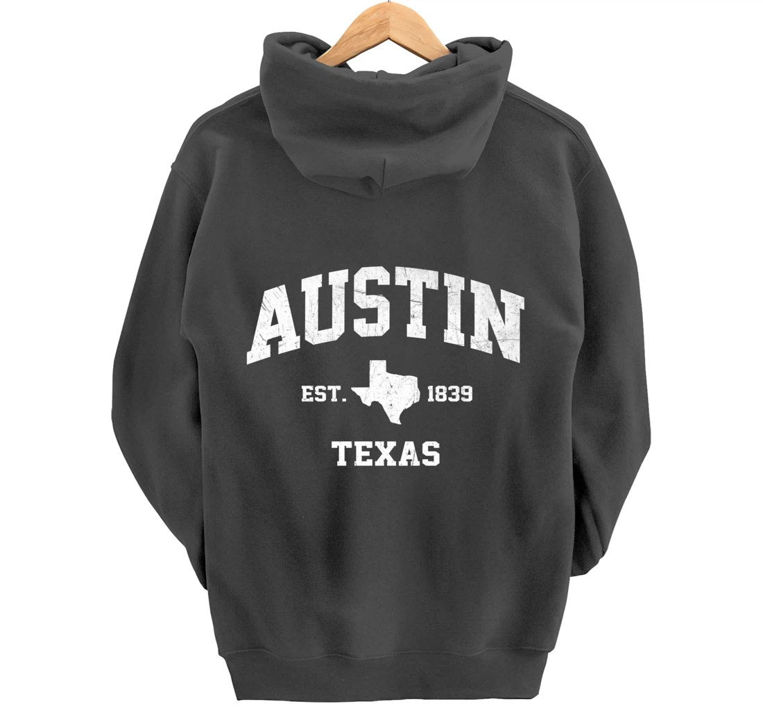 Austin Texas TX USA vintage state Athletic style gift Pullover Hoodie