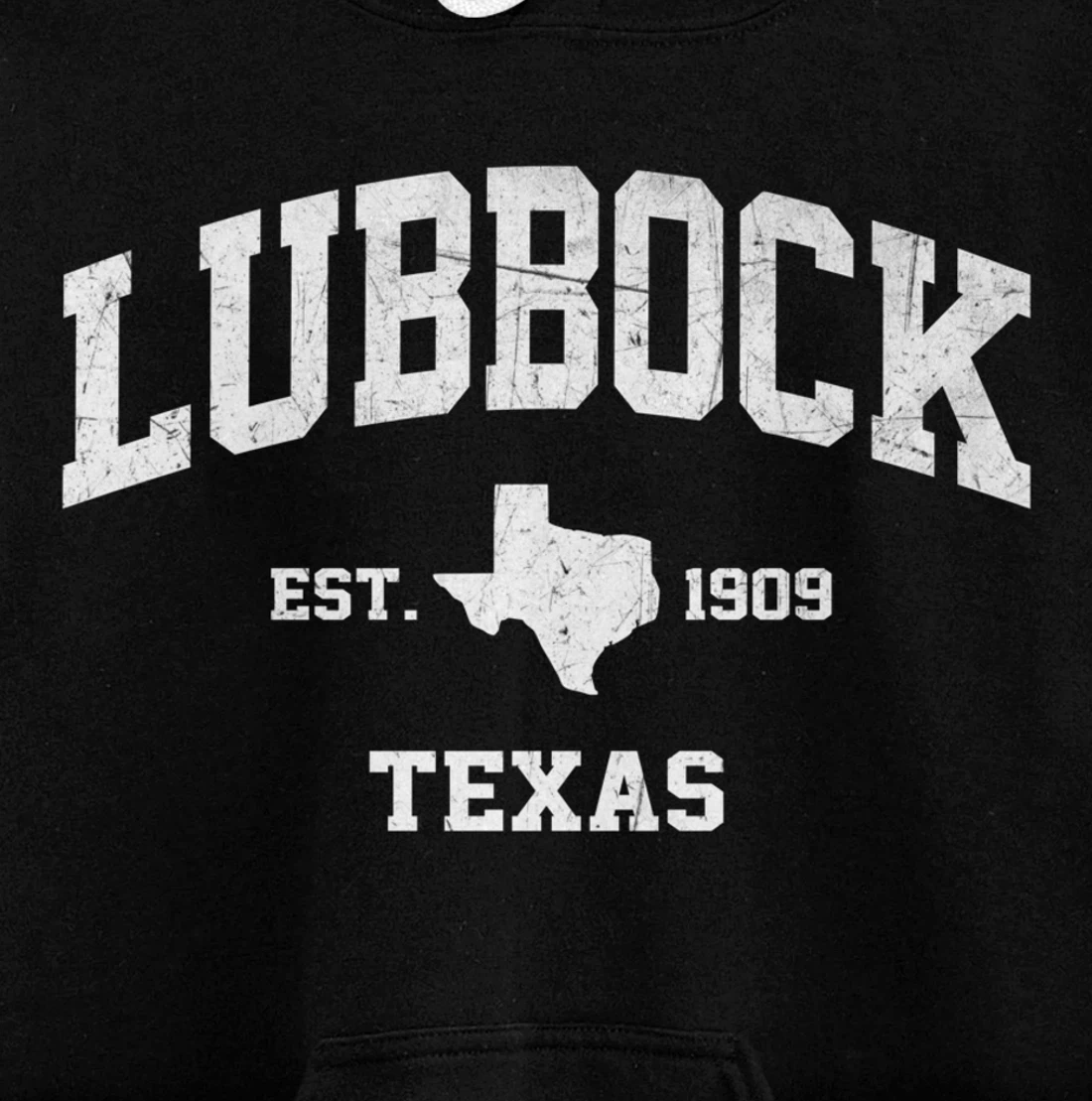 Lubbock Texas TX USA vintage state Athletic style gift Pullover Hoodie
