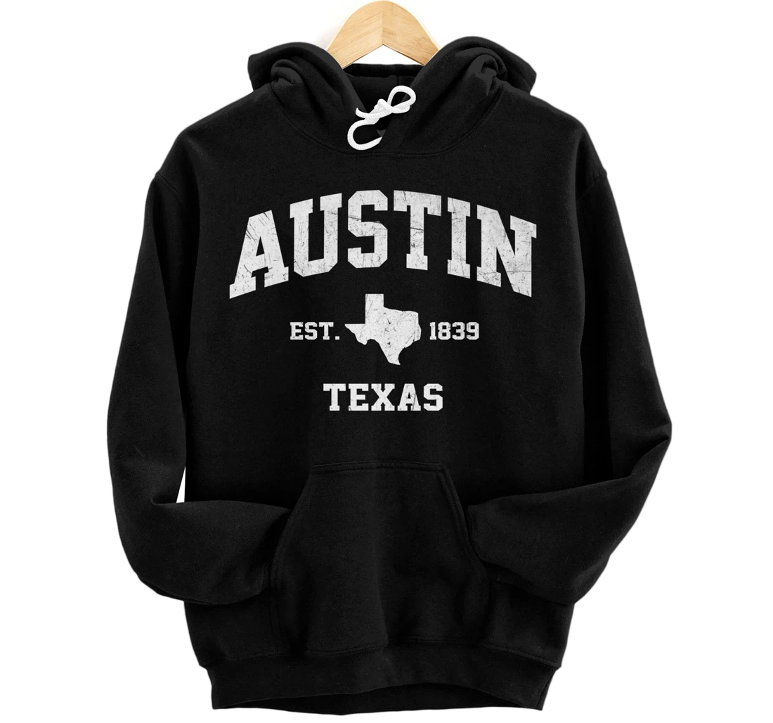 Austin Texas TX USA vintage state Athletic style gift Pullover Hoodie