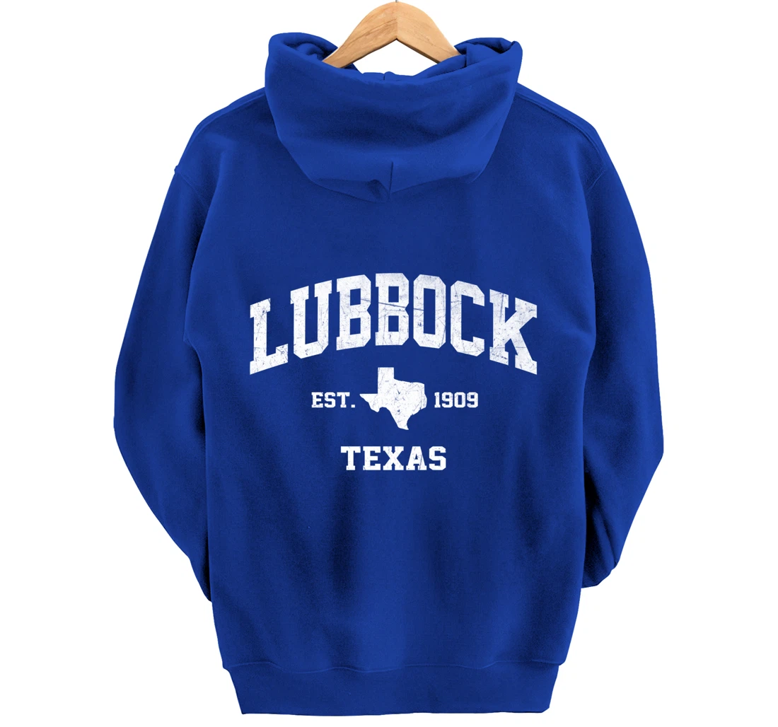 Lubbock Texas TX USA vintage state Athletic style gift Pullover Hoodie