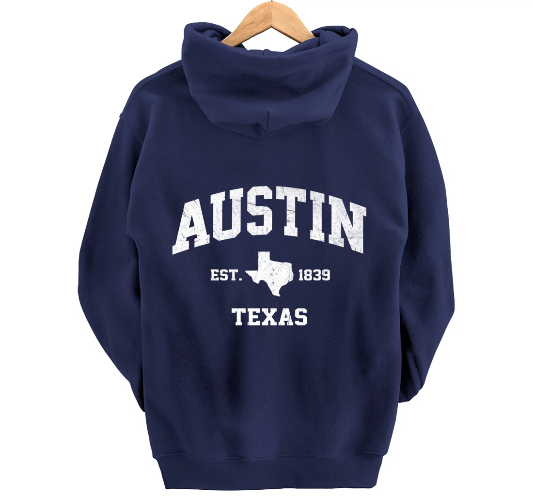 Austin Texas TX USA vintage state Athletic style gift Pullover Hoodie