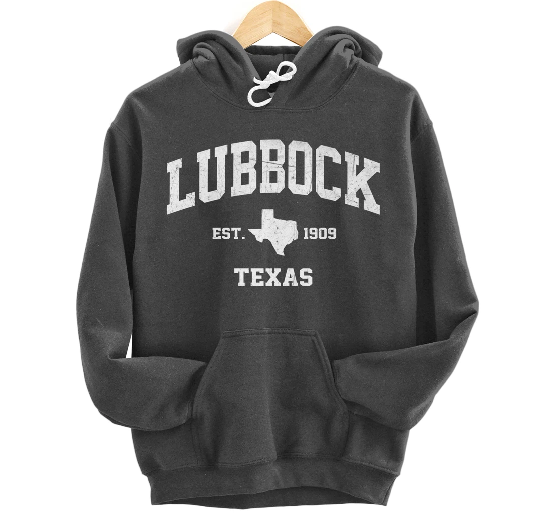Lubbock Texas TX USA vintage state Athletic style gift Pullover Hoodie