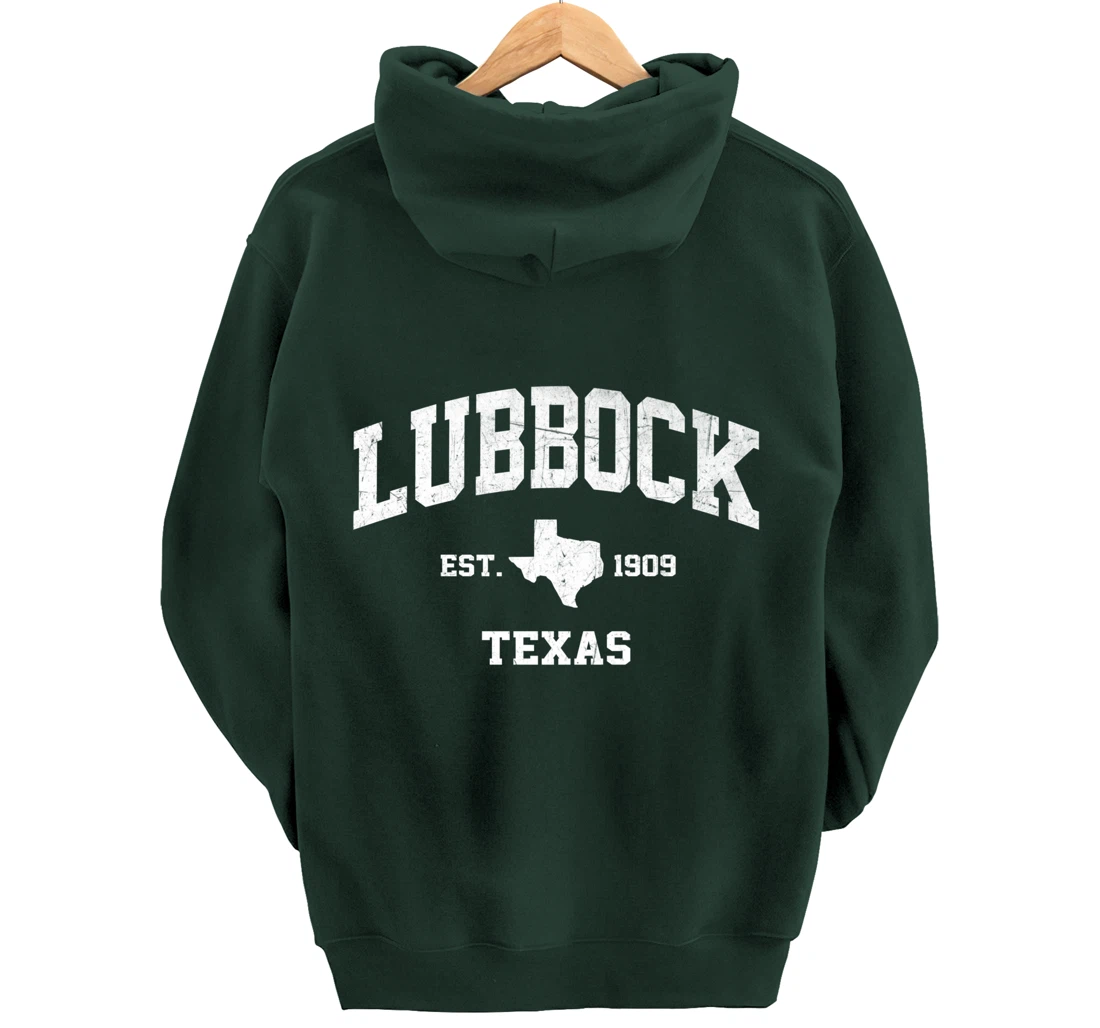 Lubbock Texas TX USA vintage state Athletic style gift Pullover Hoodie