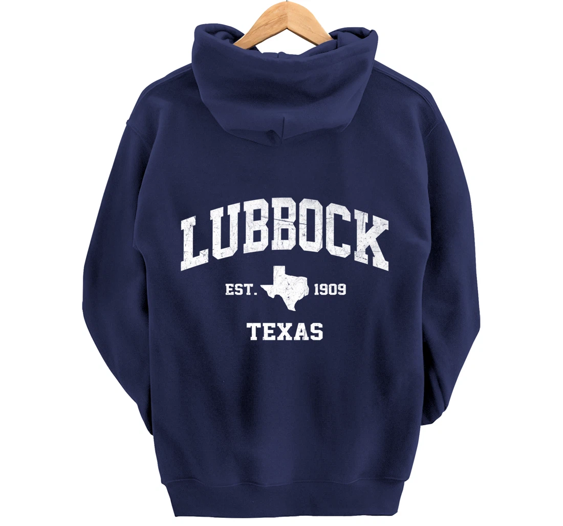 Lubbock Texas TX USA vintage state Athletic style gift Pullover Hoodie