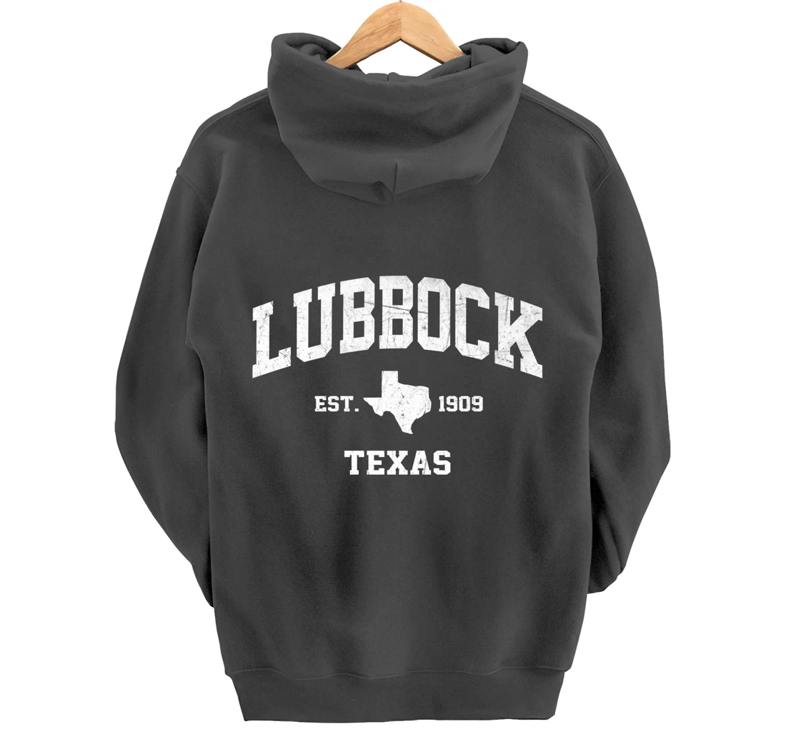 Lubbock Texas TX USA vintage state Athletic style gift Pullover Hoodie