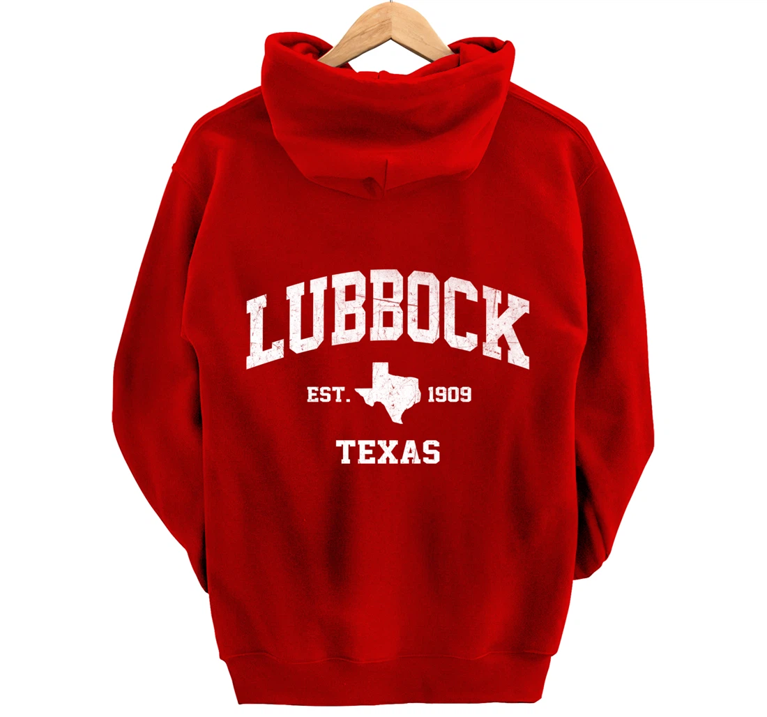 Lubbock Texas TX USA vintage state Athletic style gift Pullover Hoodie