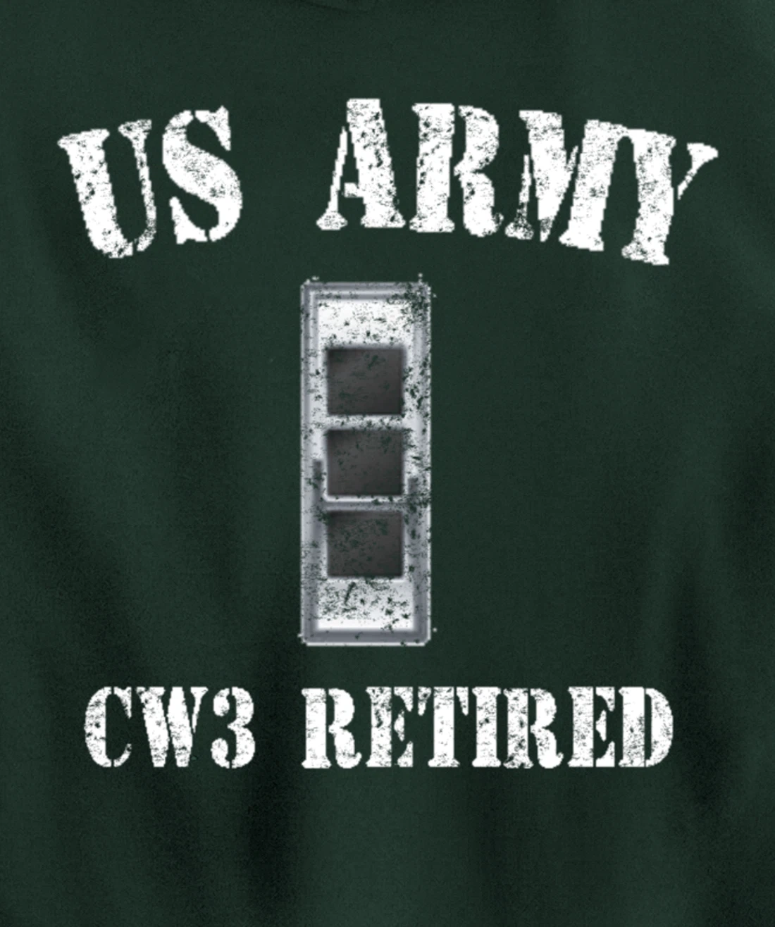 Retired Army Warrant Officer CW3 Veteran Vintage Pullover Hoodie