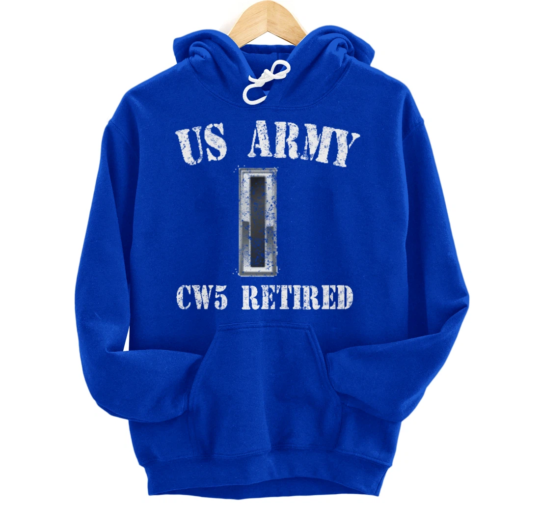 Retired Army Warrant Officer CW5 Veteran Vintage Retiree Pullover Hoodie