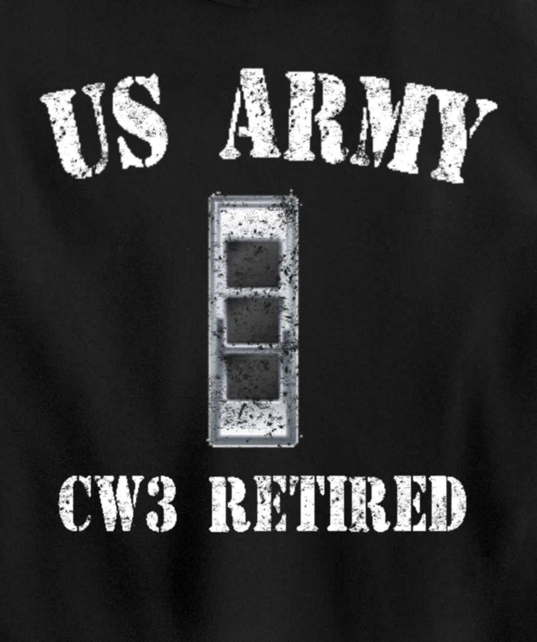 Retired Army Warrant Officer CW3 Veteran Vintage Pullover Hoodie