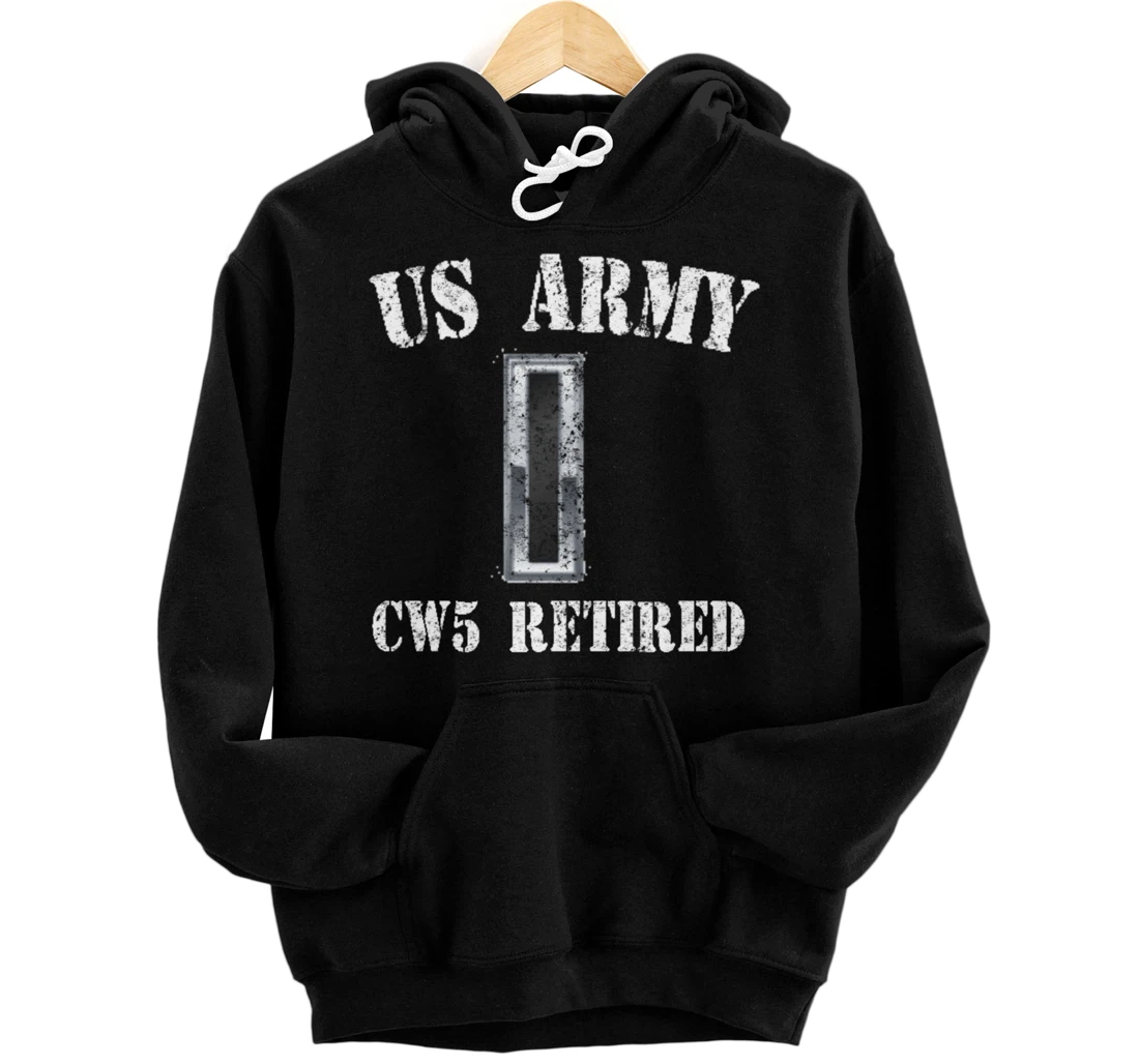 Retired Army Warrant Officer CW5 Veteran Vintage Retiree Pullover Hoodie