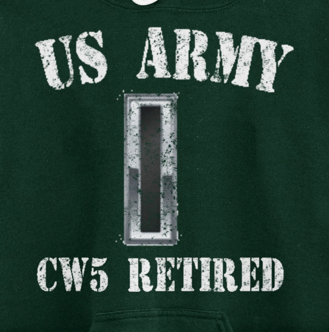 Retired Army Warrant Officer CW5 Veteran Vintage Retiree Pullover Hoodie
