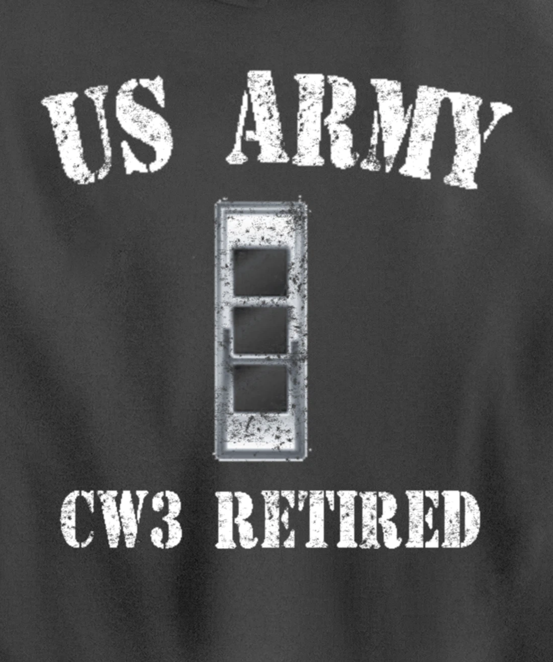 Retired Army Warrant Officer CW3 Veteran Vintage Pullover Hoodie