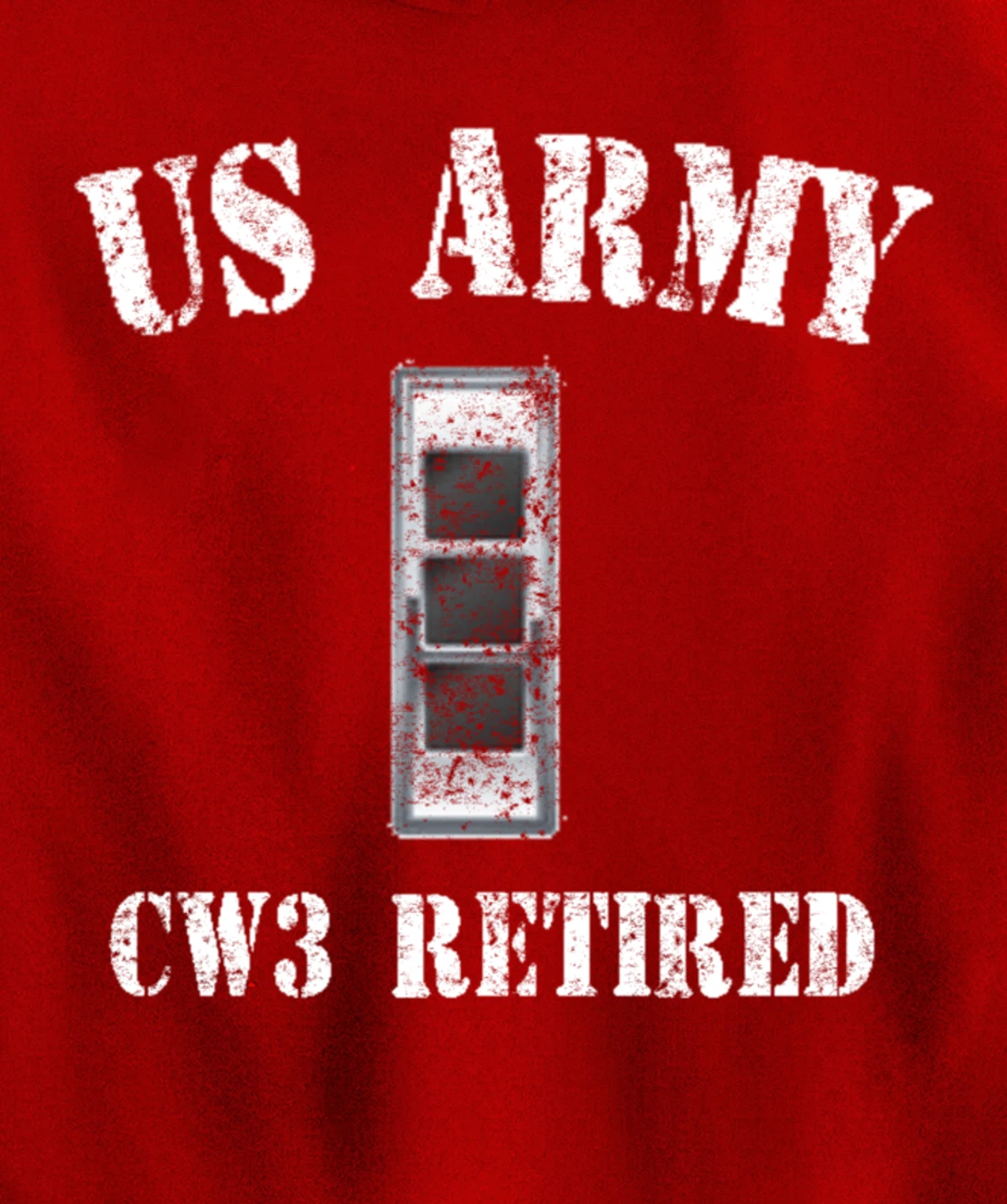 Retired Army Warrant Officer CW3 Veteran Vintage Pullover Hoodie