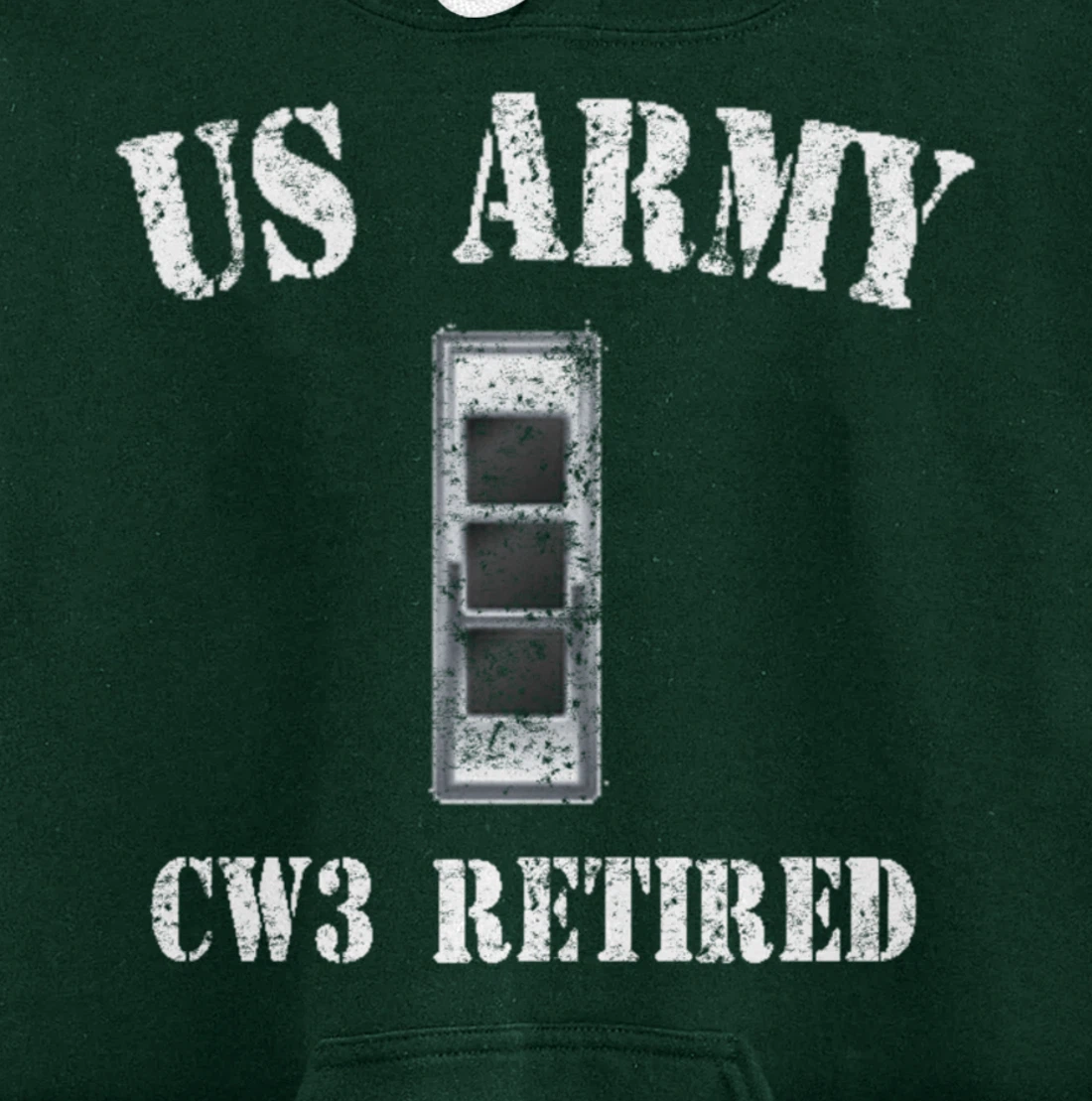 Retired Army Warrant Officer CW3 Veteran Vintage Pullover Hoodie