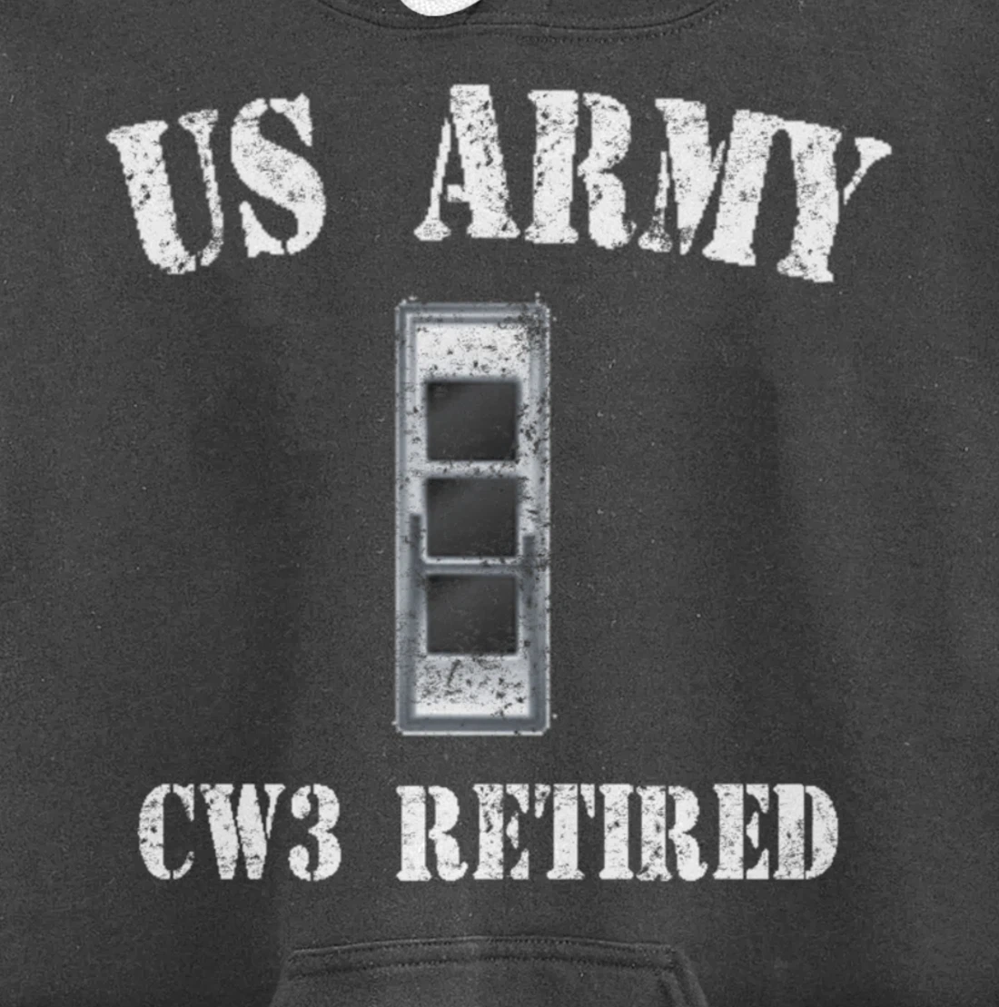 Retired Army Warrant Officer CW3 Veteran Vintage Pullover Hoodie