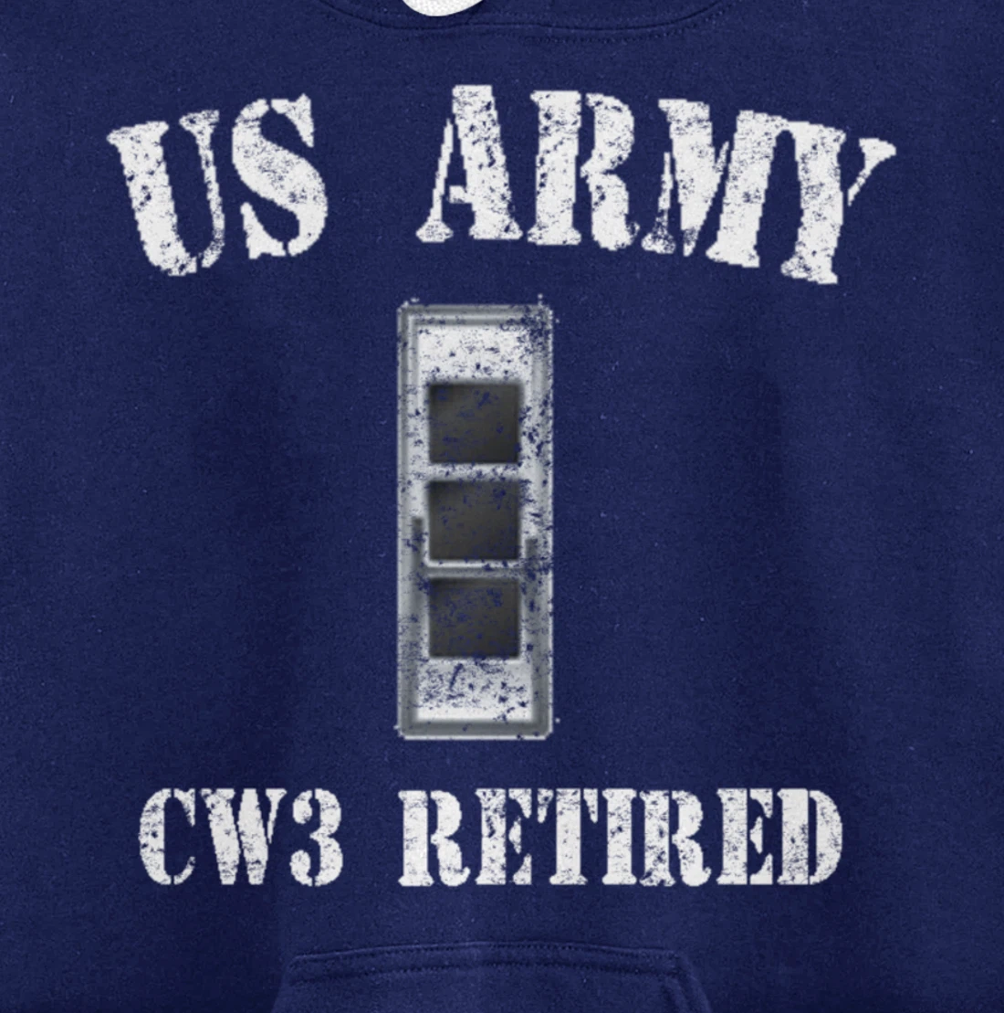 Retired Army Warrant Officer CW3 Veteran Vintage Pullover Hoodie