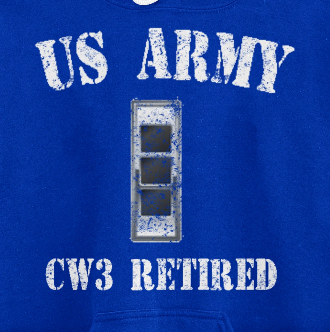 Retired Army Warrant Officer CW3 Veteran Vintage Pullover Hoodie