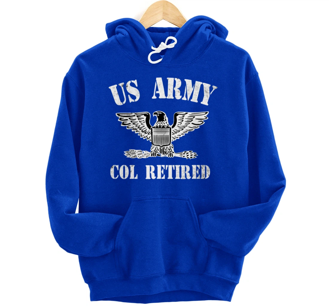 Retired Army Full Bird Colonel Military Veteran Retiree Pullover Hoodie