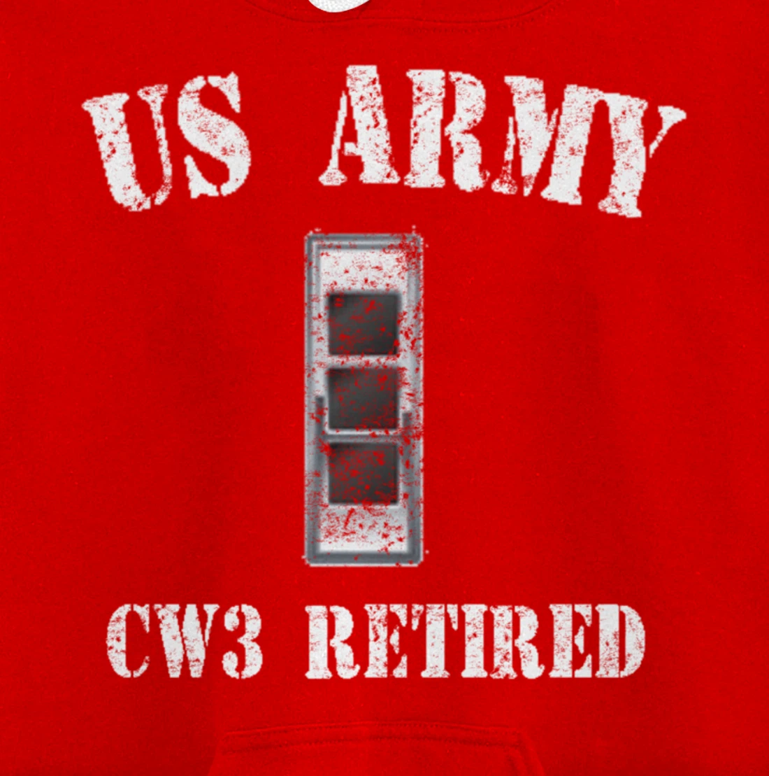 Retired Army Warrant Officer CW3 Veteran Vintage Pullover Hoodie
