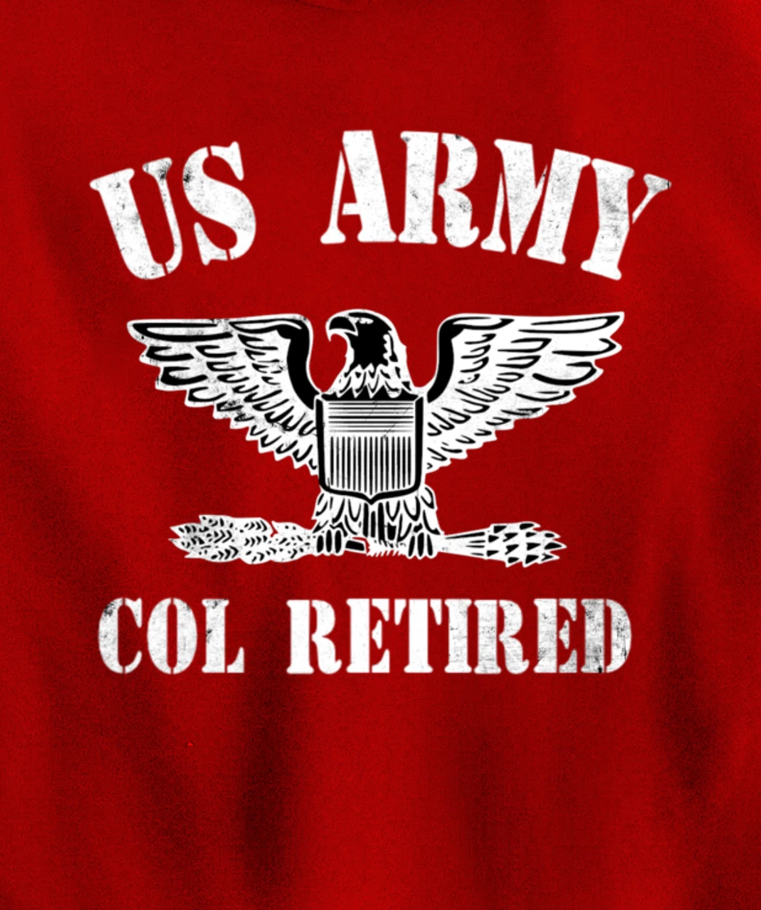 Retired Army Full Bird Colonel Military Veteran Retiree Pullover Hoodie
