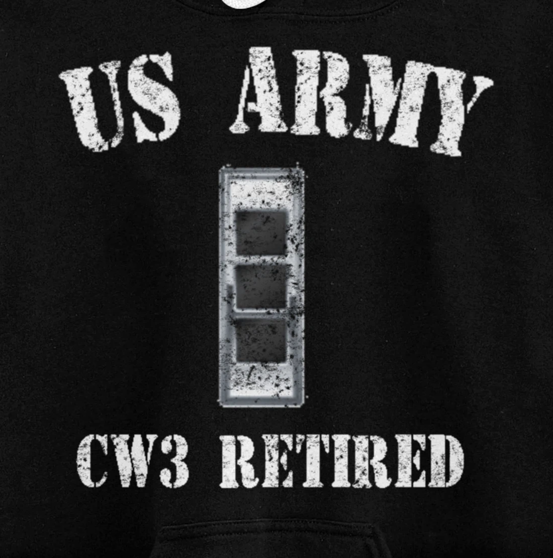Retired Army Warrant Officer CW3 Veteran Vintage Pullover Hoodie
