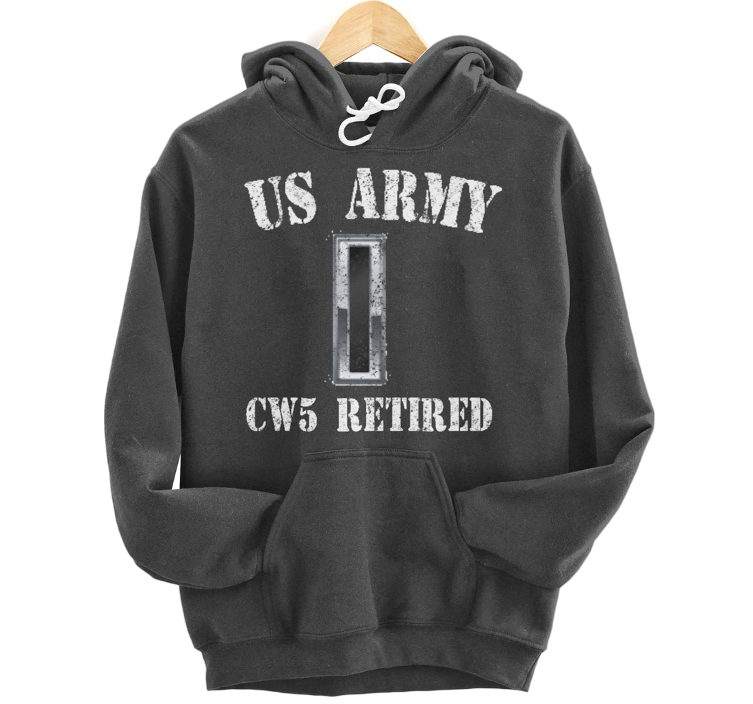 Retired Army Warrant Officer CW5 Veteran Vintage Retiree Pullover Hoodie