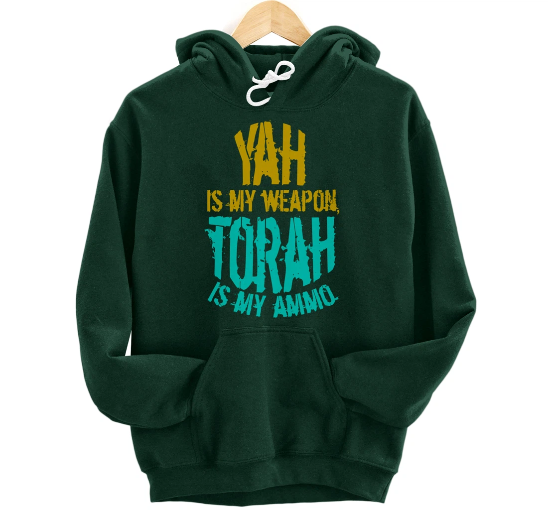 Hebrew Israelite Clothing Yah is My Weapon Judah Torah Gift Pullover Hoodie