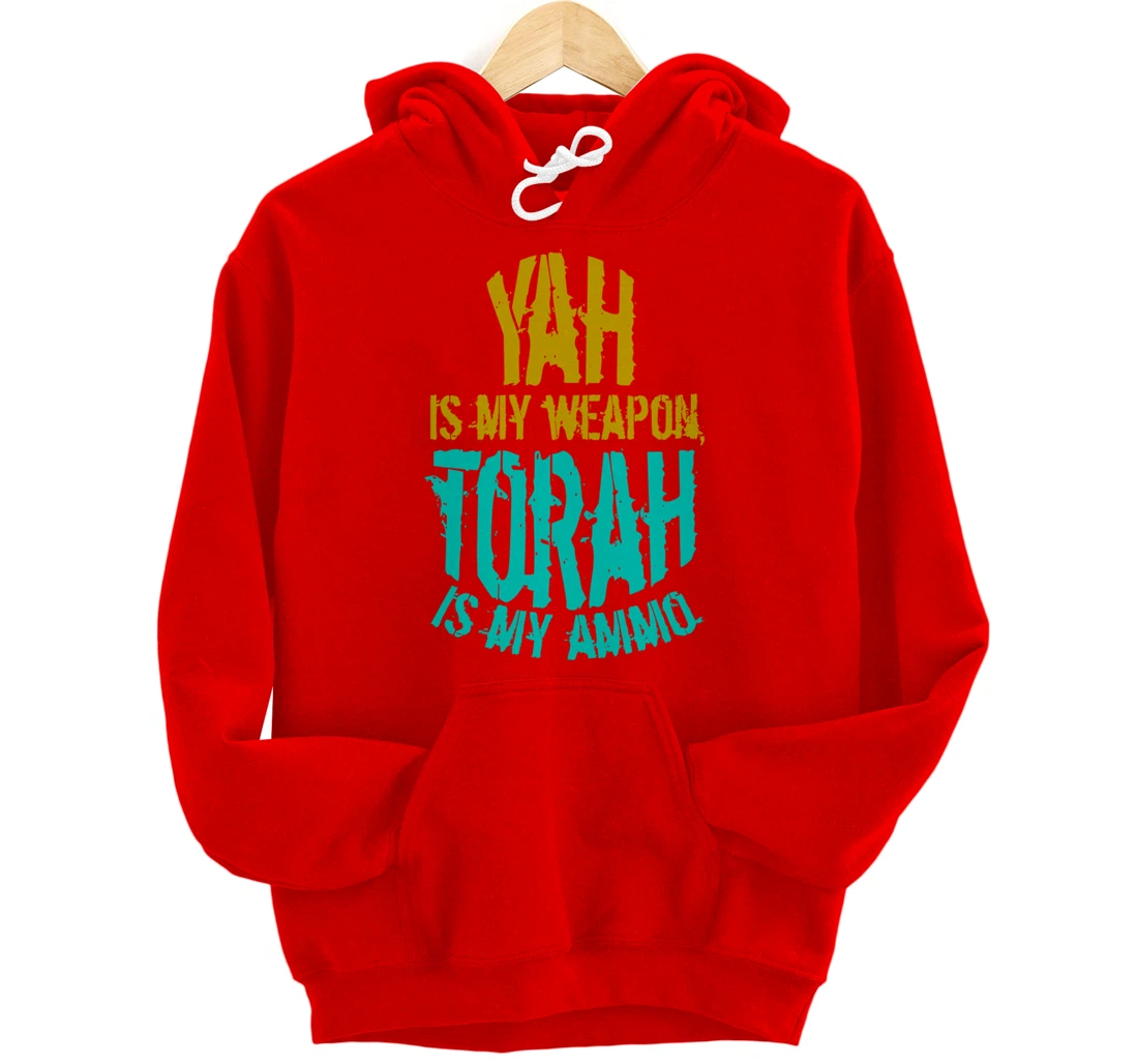 Hebrew Israelite Clothing Yah is My Weapon Judah Torah Gift Pullover Hoodie