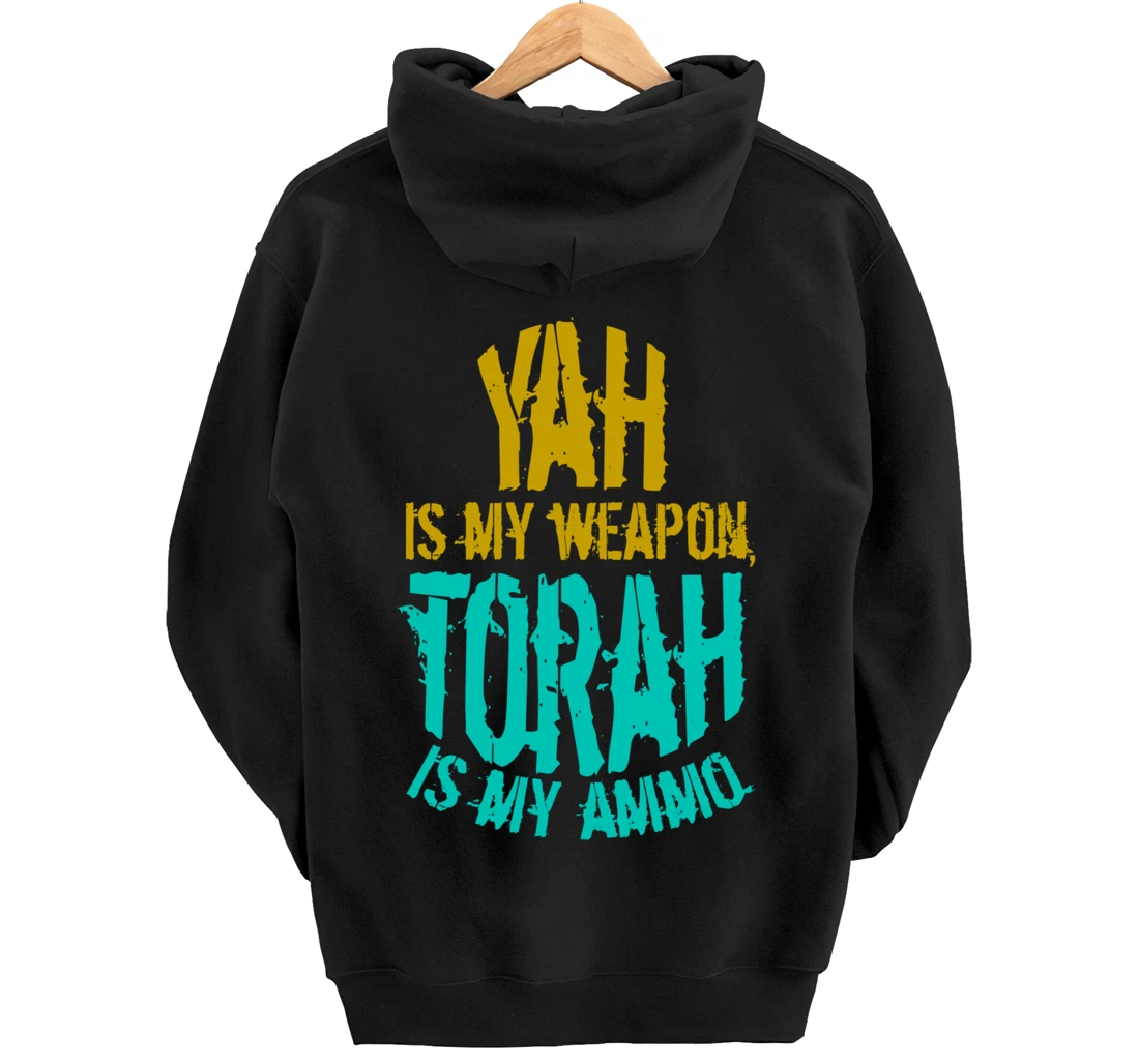 Hebrew Israelite Clothing Yah is My Weapon Judah Torah Gift Pullover Hoodie