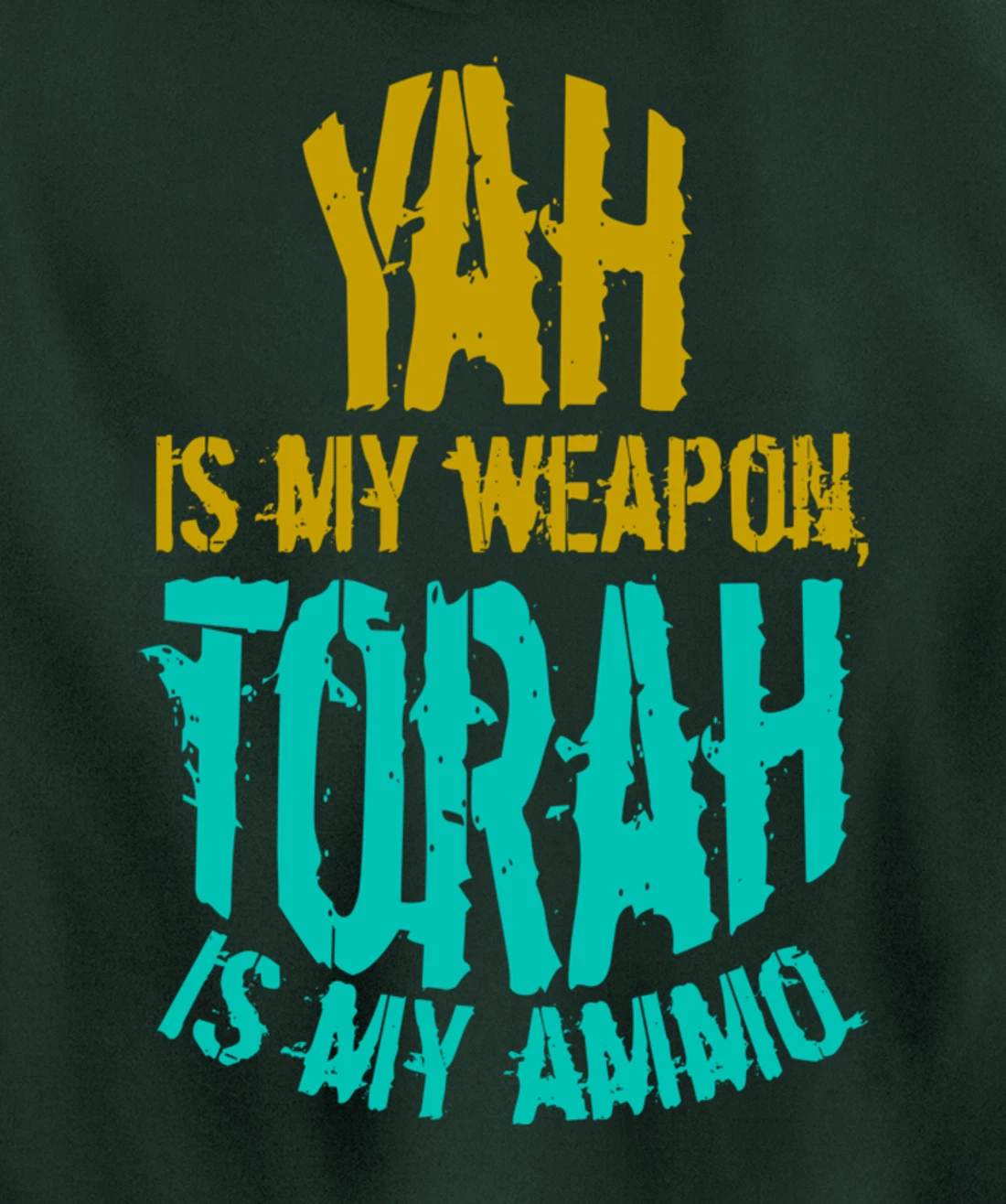 Hebrew Israelite Clothing Yah is My Weapon Judah Torah Gift Pullover Hoodie