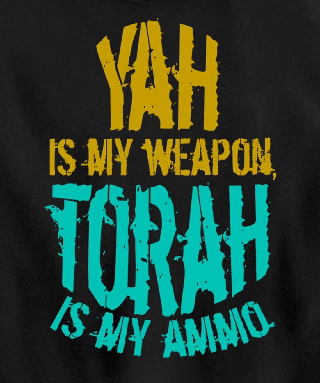 Hebrew Israelite Clothing Yah is My Weapon Judah Torah Gift Pullover Hoodie