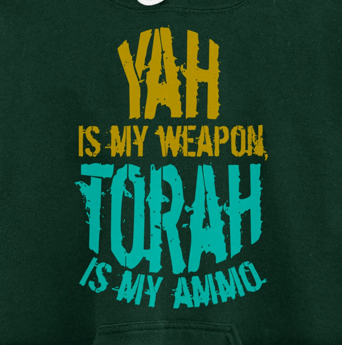 Hebrew Israelite Clothing Yah is My Weapon Judah Torah Gift Pullover Hoodie