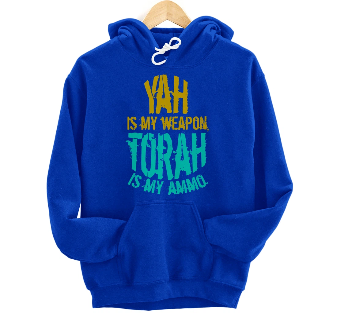 Hebrew Israelite Clothing Yah is My Weapon Judah Torah Gift Pullover Hoodie