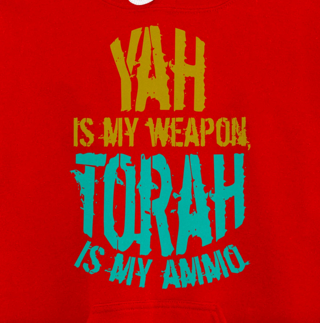 Hebrew Israelite Clothing Yah is My Weapon Judah Torah Gift Pullover Hoodie