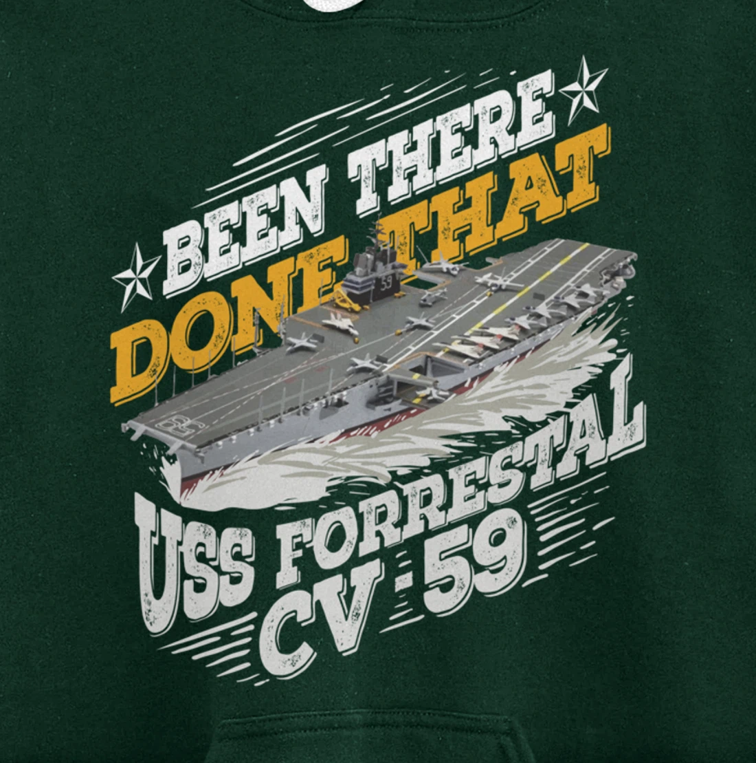 USS Forrestal Gift For A US Military Veteran Pullover Hoodie