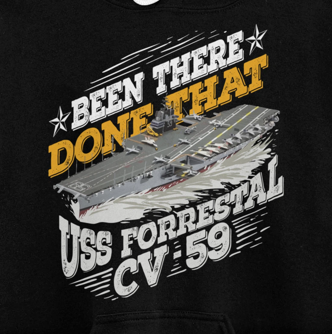 USS Forrestal Gift For A US Military Veteran Pullover Hoodie