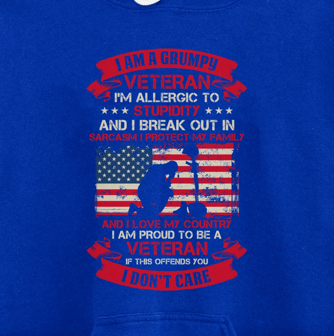 I'm A Grumpy Veteran - Proud To Be A Veteran Pullover Hoodie